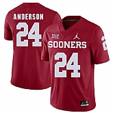 Oklahoma Sooners 24 Rodney Anderson Red College Football Jersey Dzhi,baseball caps,new era cap wholesale,wholesale hats